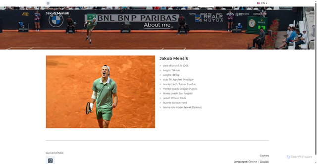 Security scan screenshot of https://jakubmensik.com/en/about-me/