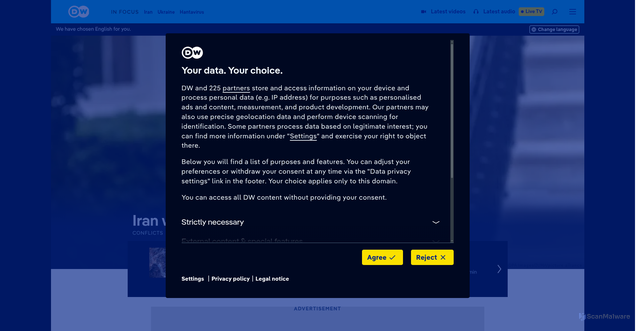 Security scan screenshot of https://rss.dw.com
