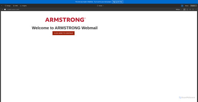 Security scan screenshot of https://preview.webflow.com/preview/armstrong-f51702?utm_medium=preview_link&utm_source=designer&utm_content=armstrong-f51702&preview=f03c59bcde0c5a3dd82364dfbf1b5c4f&workflow=sitePreview