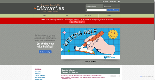 Security scan screenshot of https://www.onlib.org/