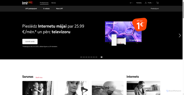 Security scan screenshot of https://lmt.lmt.lv/