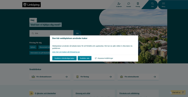 Security scan screenshot of http://www.linkoping.se