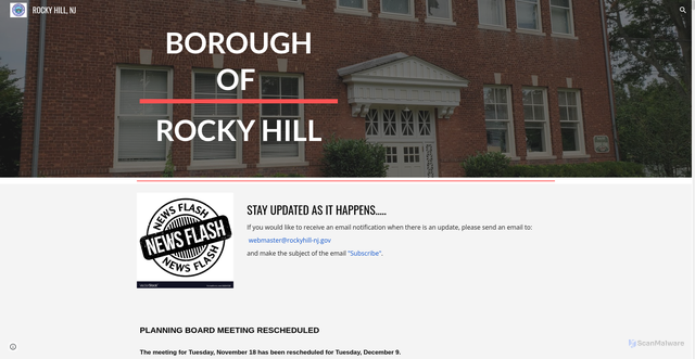 Security scan screenshot of https://www.rockyhill-nj.gov/