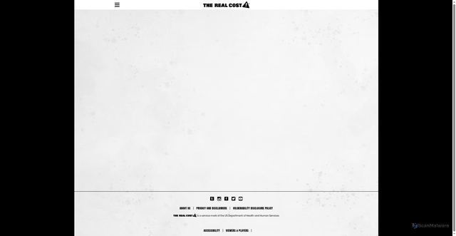 Security scan screenshot of https://therealcost.betobaccofree.hhs.gov/nextlegends