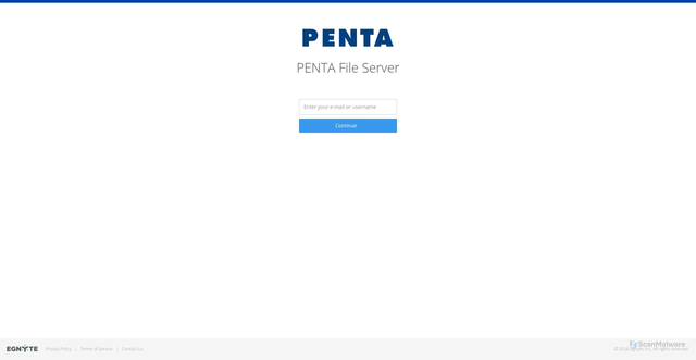 Security scan screenshot of https://penta.egnyte.com