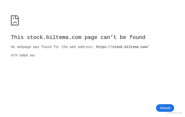 Security scan screenshot of https://stock.biltema.com/