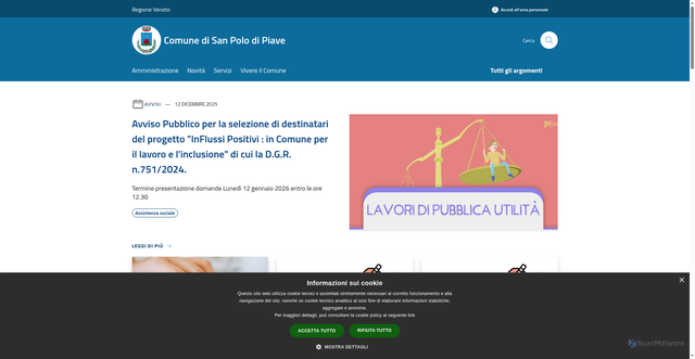 Security scan screenshot of https://www.comune.sanpolodipiave.tv.it/it