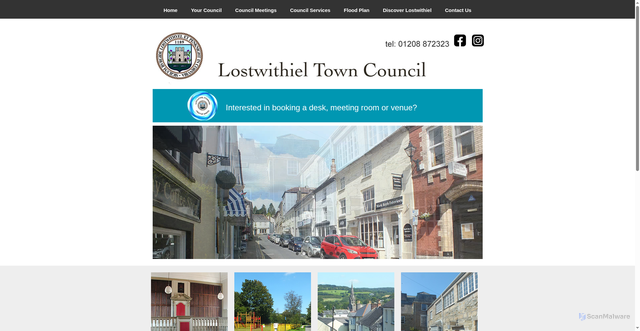 Security scan screenshot of https://www.lostwithieltowncouncil.gov.uk/