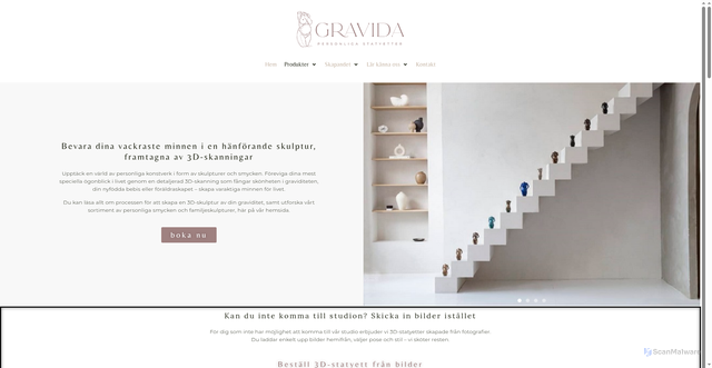 Security scan screenshot of https://gravida.se