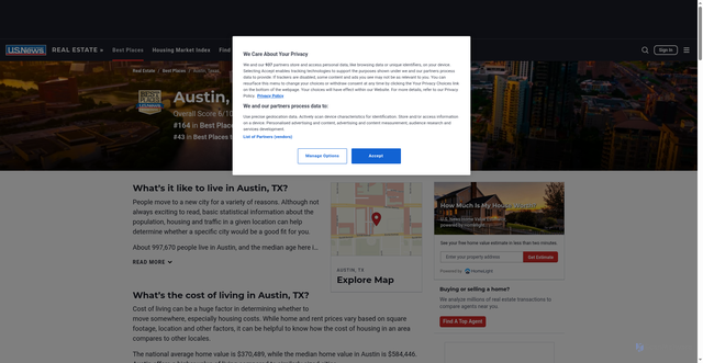 Security scan screenshot of https://realestate.usnews.com/places/texas/austin
