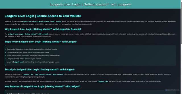 Security scan screenshot of http://run-ledgerlivelogn-en.pages.dev/