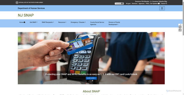 Security scan screenshot of https://nj.gov/humanservices/njsnap/