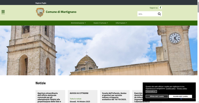 Security scan screenshot of https://www.comune.martignano.le.it/
