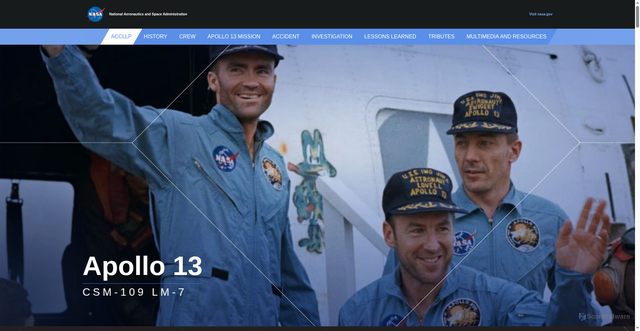 Security scan screenshot of https://sma.nasa.gov/sma-disciplines/accllp/apollo-13