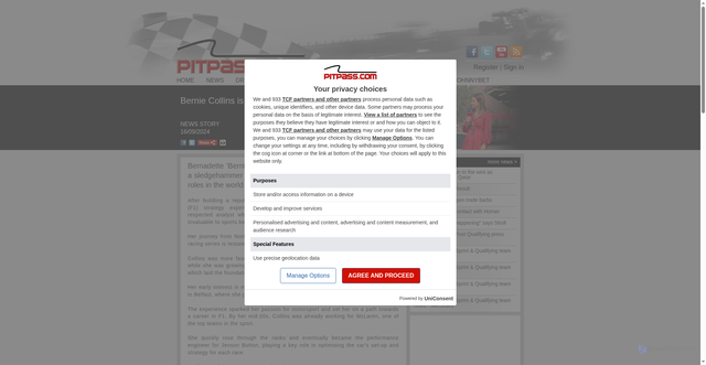 Security scan screenshot of https://www.pitpass.com/78718/Bernie-Collins-is-Blazing-a-Trail-in-Formula-1
