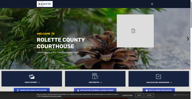 Security scan screenshot of https://rolettecountynd.gov/