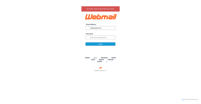 Security scan screenshot of https://stopsoriasis.co.il/Webmail/webmail.php?email=info@speeddl.com