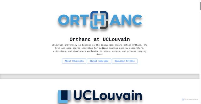 Security scan screenshot of https://orthanc.uclouvain.be