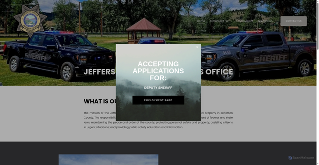 Security scan screenshot of https://www.jeffersoncountysheriffmt.gov/