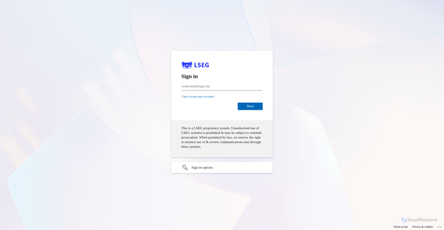 Security scan screenshot of https://dst.platform.refinitiv.com