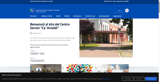 Security scan screenshot of https://www.casariposocaarnaldi.it/
