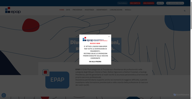 Security scan screenshot of https://www.epap.it