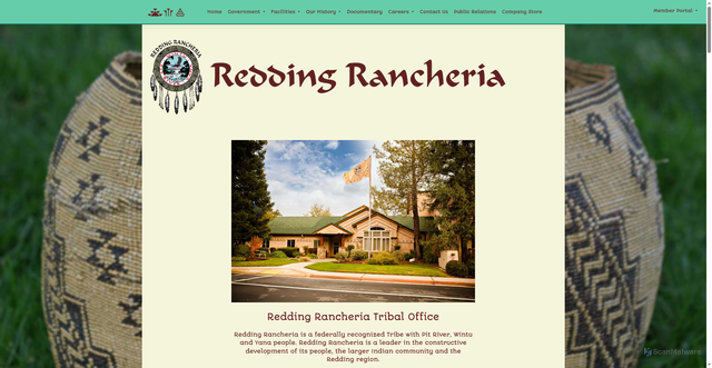 Security scan screenshot of https://www.reddingrancheria-nsn.gov/