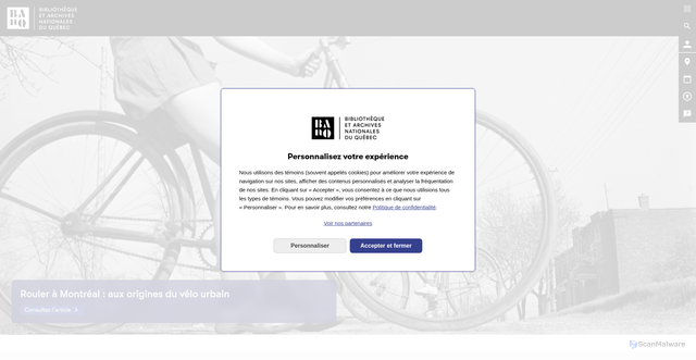 Security scan screenshot of https://banq.qc.ca