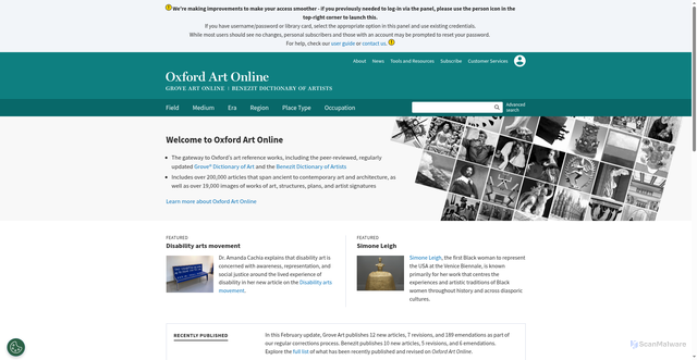 Security scan screenshot of https://oxfordartonline.com