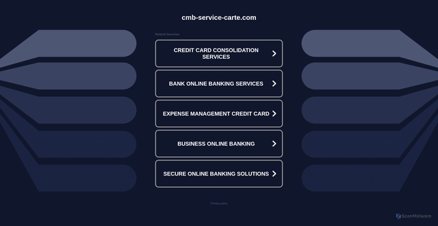 Security scan screenshot of https://www.cmb-service-carte.com/