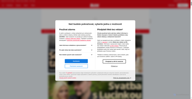 Security scan screenshot of https://blesk.cz