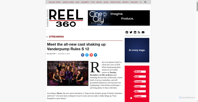 Security scan screenshot of https://reel360.com/article/meet-the-all-new-cast-shaking-up-vanderpump-rules-s-12/