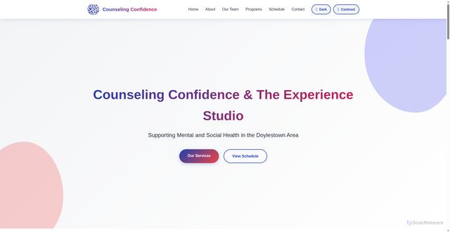Security scan screenshot of https://counselingconfidence.org/