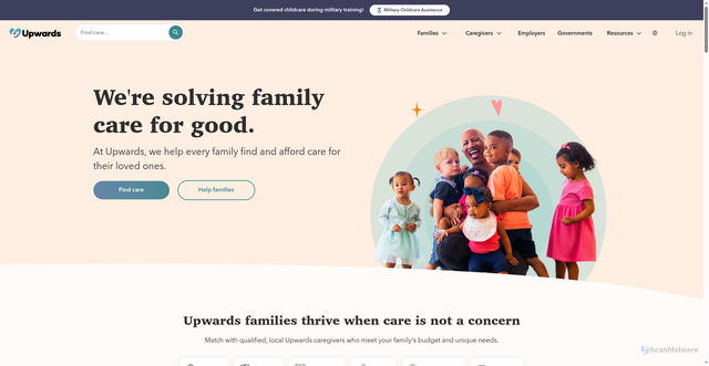 Security scan screenshot of https://upwards.com