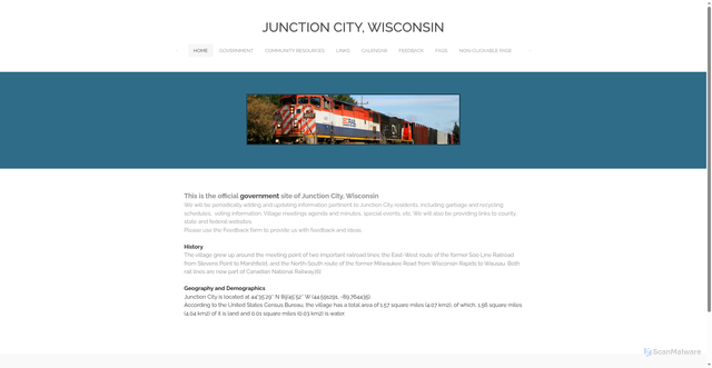 Security scan screenshot of https://www.junctioncitywisconsin.gov/