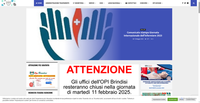 Security scan screenshot of https://www.opibrindisi.it/