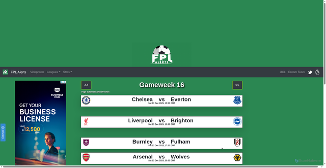 Security scan screenshot of https://fplalerts.com/