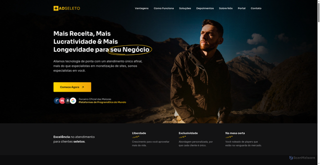 Security scan screenshot of https://adseleto.com