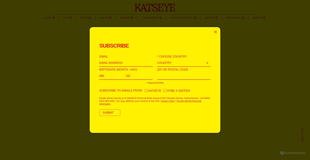 Security scan screenshot of https://www.katseye.world/
