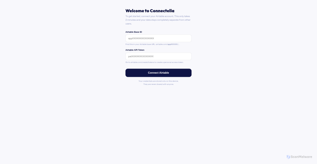 Security scan screenshot of http://connectella.pages.dev/