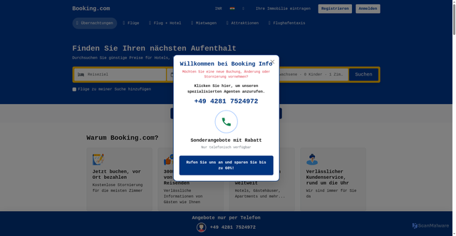 Security scan screenshot of https://ebooking.com.de/index.php