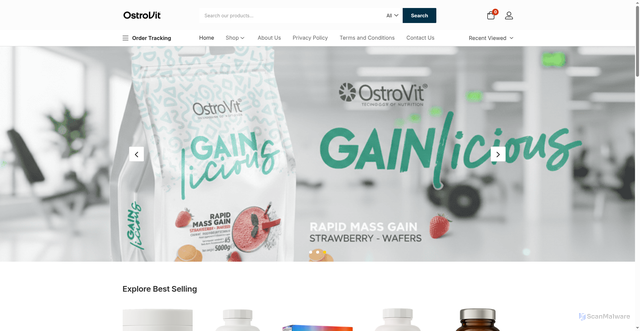 Security scan screenshot of https://ostrovituae.com/?add-to-cart=2703