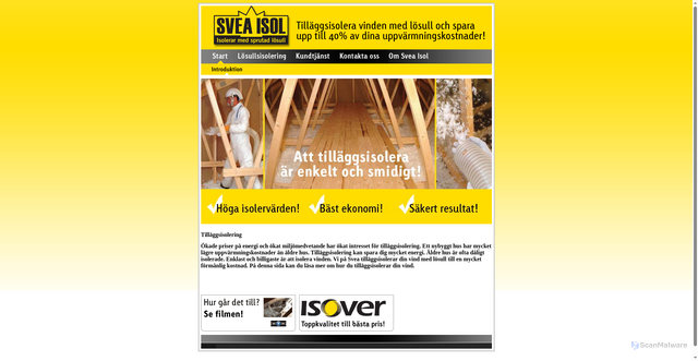 Security scan screenshot of https://sveaisol.se