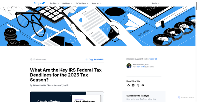 Security scan screenshot of https://www.taxfyle.com/blog/2024-tax-deadline