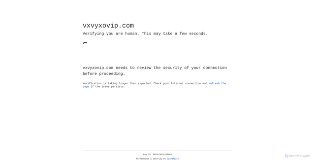 Security scan screenshot of https://vxvyxovip.com/?token=igqNm1HDFz7GjpI94taq