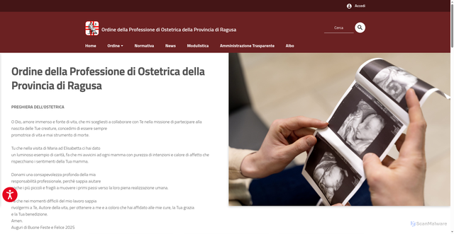 Security scan screenshot of https://collegio-ostetriche.rg.it/