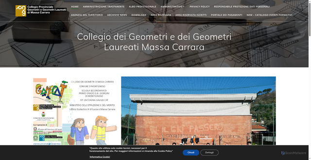 Security scan screenshot of https://www.collegiogeometri.ms.it
