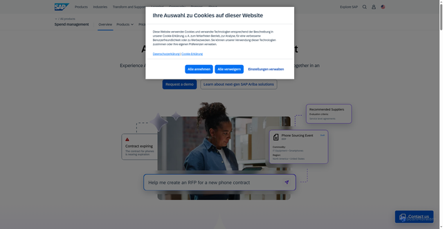 Security scan screenshot of https://www.ariba.com