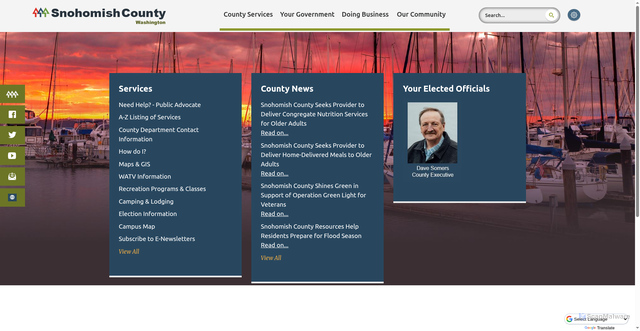 Security scan screenshot of https://snohomishcountywa.gov/