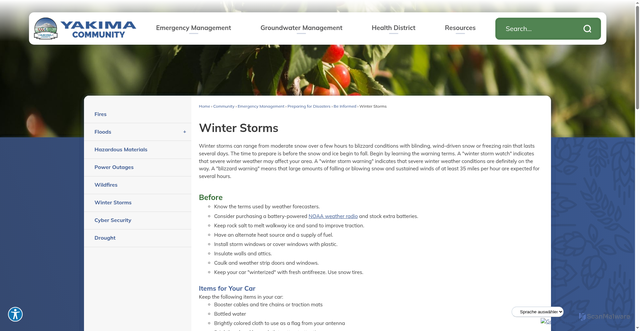 Security scan screenshot of https://www.yakimacounty.us/399/Winter-Storms